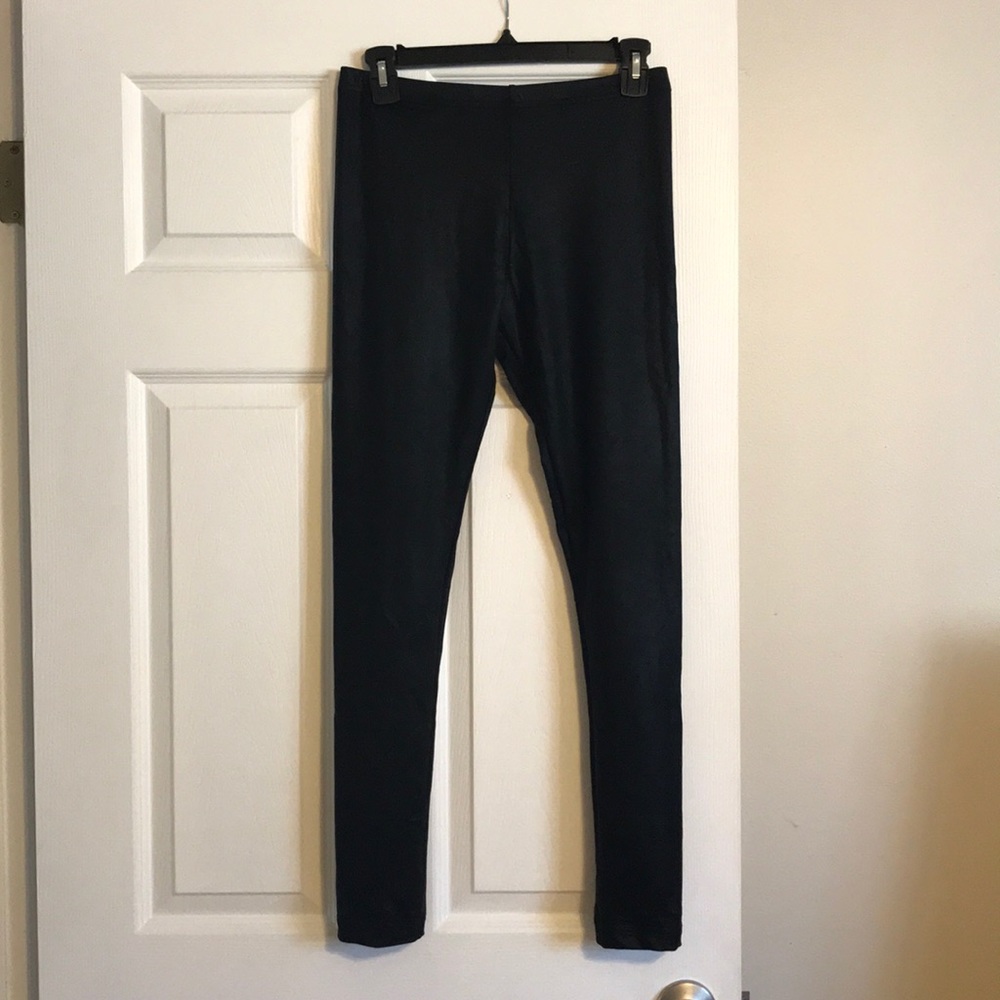 American Apparel Black Faux Leather leggings Lg